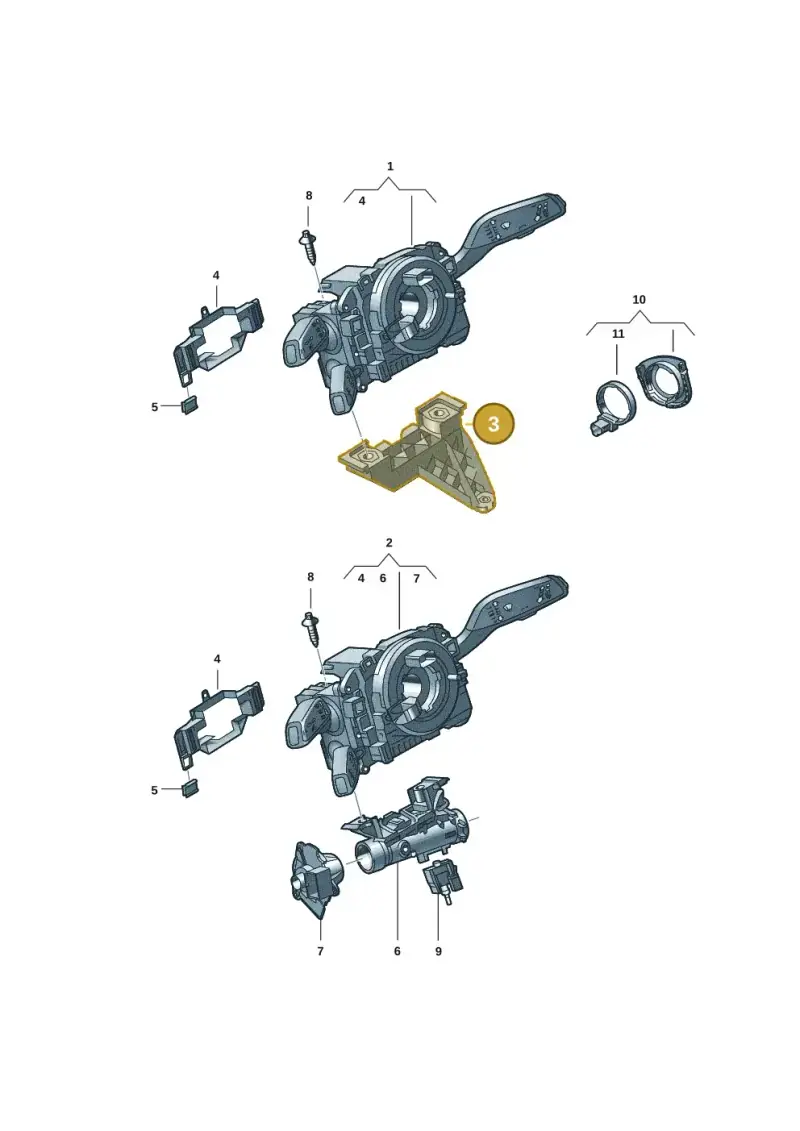 2Q0905861A — Audi A1 Sportback (2018-2025) diagram 597953505, position 3