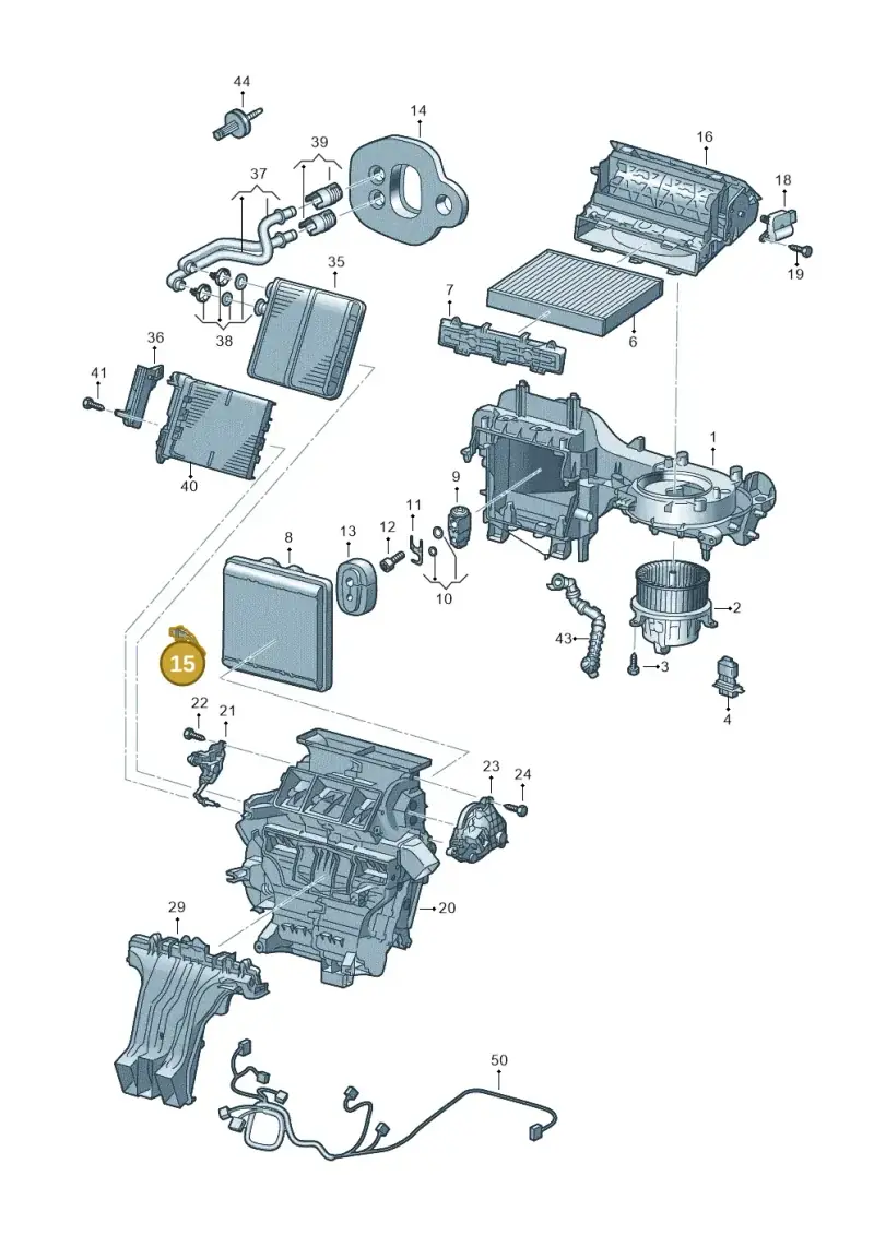 2Q0907543A — Volkswagen Taigo (2021-2024) diagram 837820100, position 15