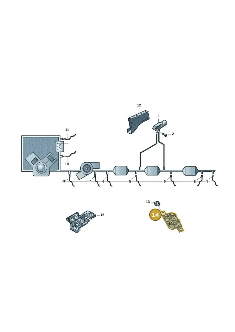 2Q0907816 — Volkswagen Transport. multivan (2019-2024) diagram 7ep906150, position 14