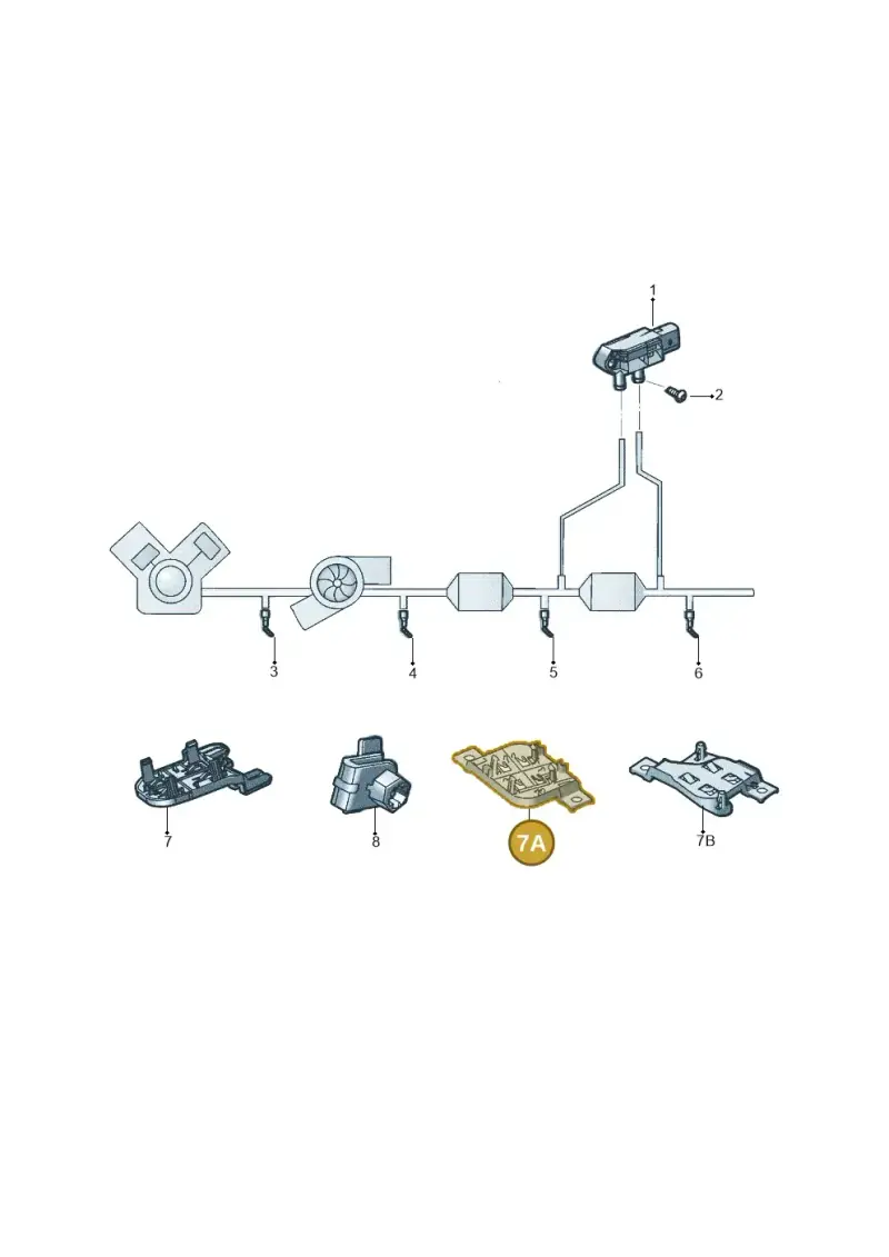 2Q0907816 — Volkswagen Tiguan 2.0 4Motion (2017-2024) diagram 833906015, position 7A