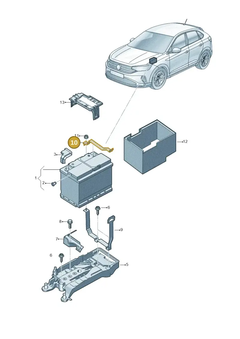 2Q0915313 — Volkswagen Taigo (2021-2025) diagram 2f0915001, position 10