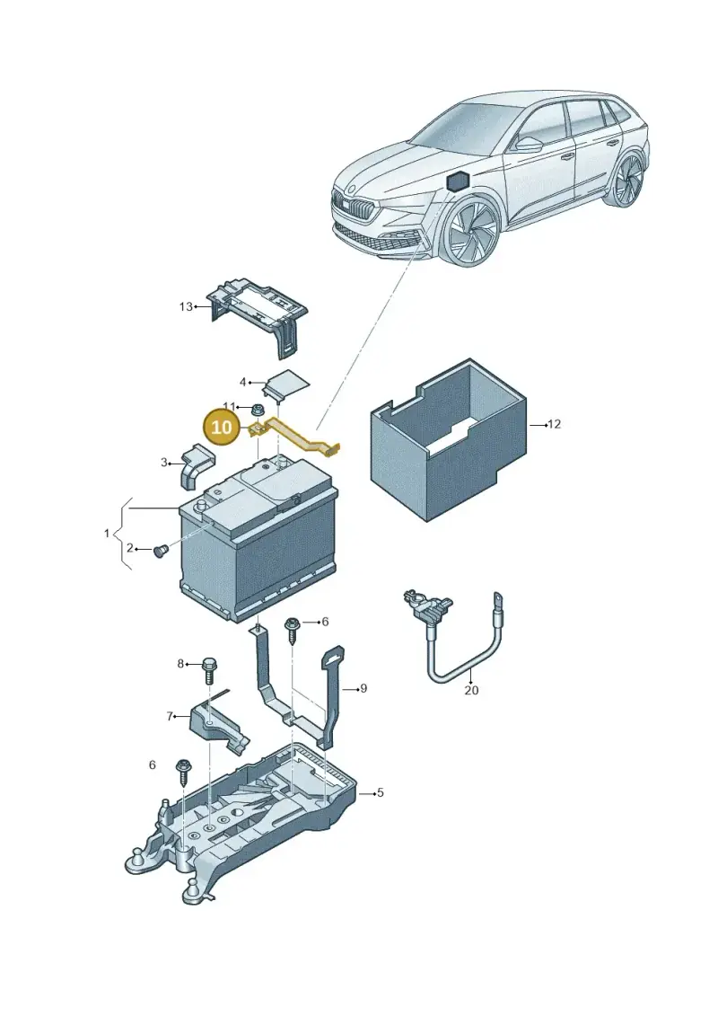 2Q0915313 — Skoda Fabia (2021-2022) diagram 584915000, position 10