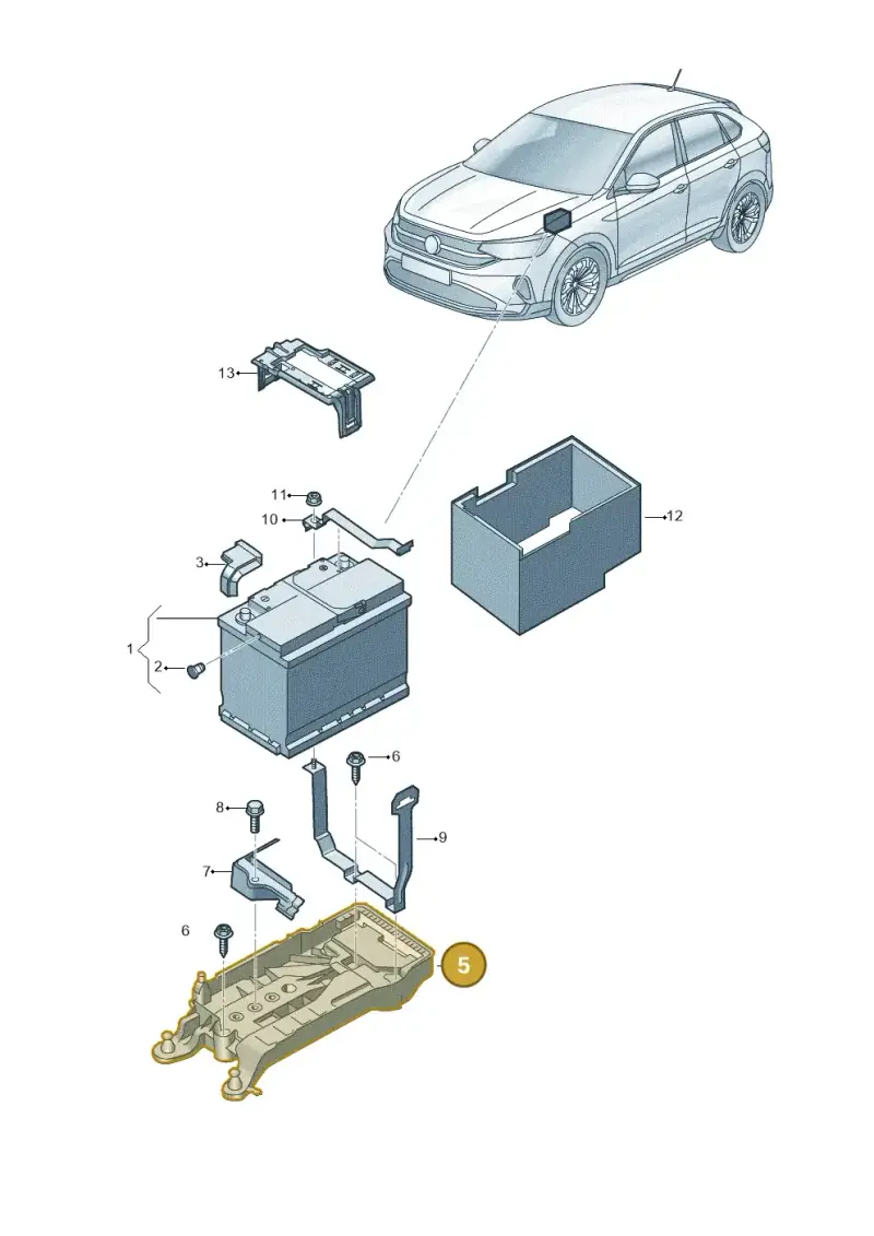 2Q0915331 — Volkswagen Taigo (2021-2024) diagram 2f0915001, position 5