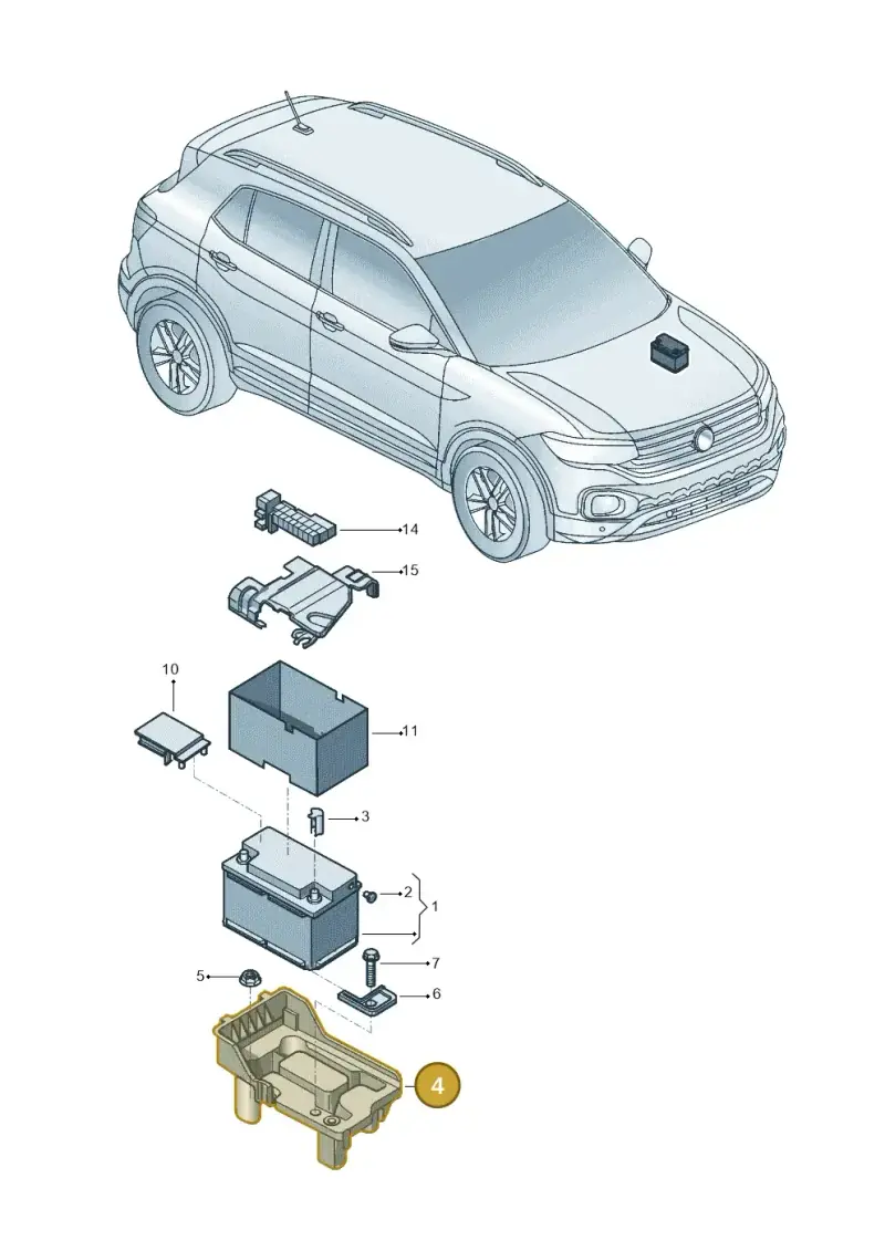 2Q0915331 — Volkswagen T-Cross 1,0 (2019-) diagram 581915000, position 4