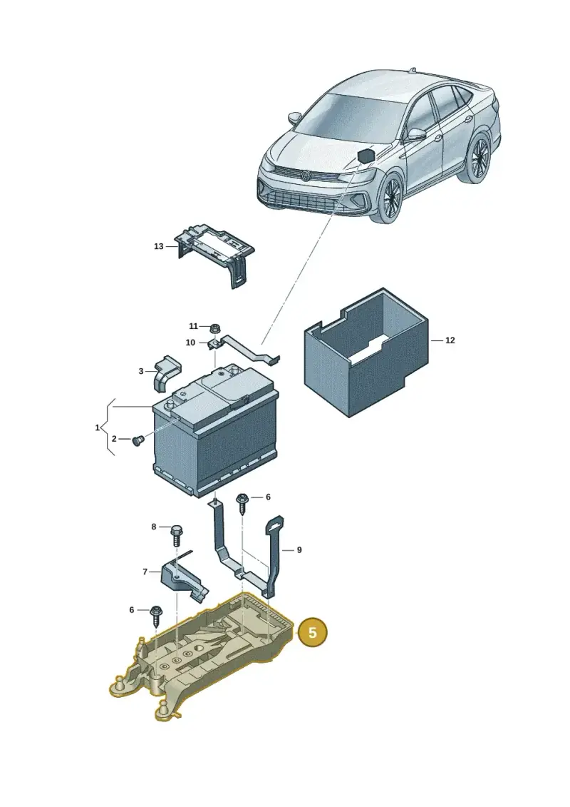 2Q0915331 — Volkswagen Virtus 1,0 (2022-) diagram 62a915000, position 5