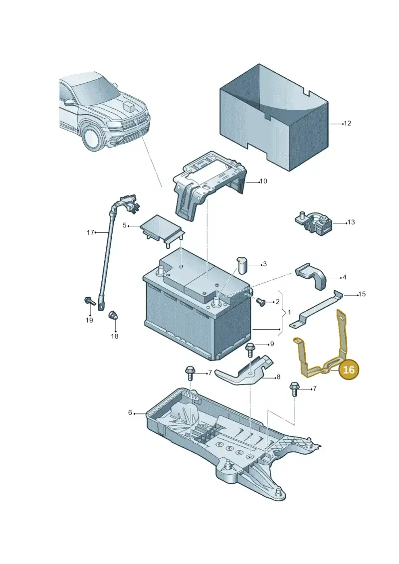 2Q0915343A — Volkswagen Polo (2019-) diagram 579915000, position 16