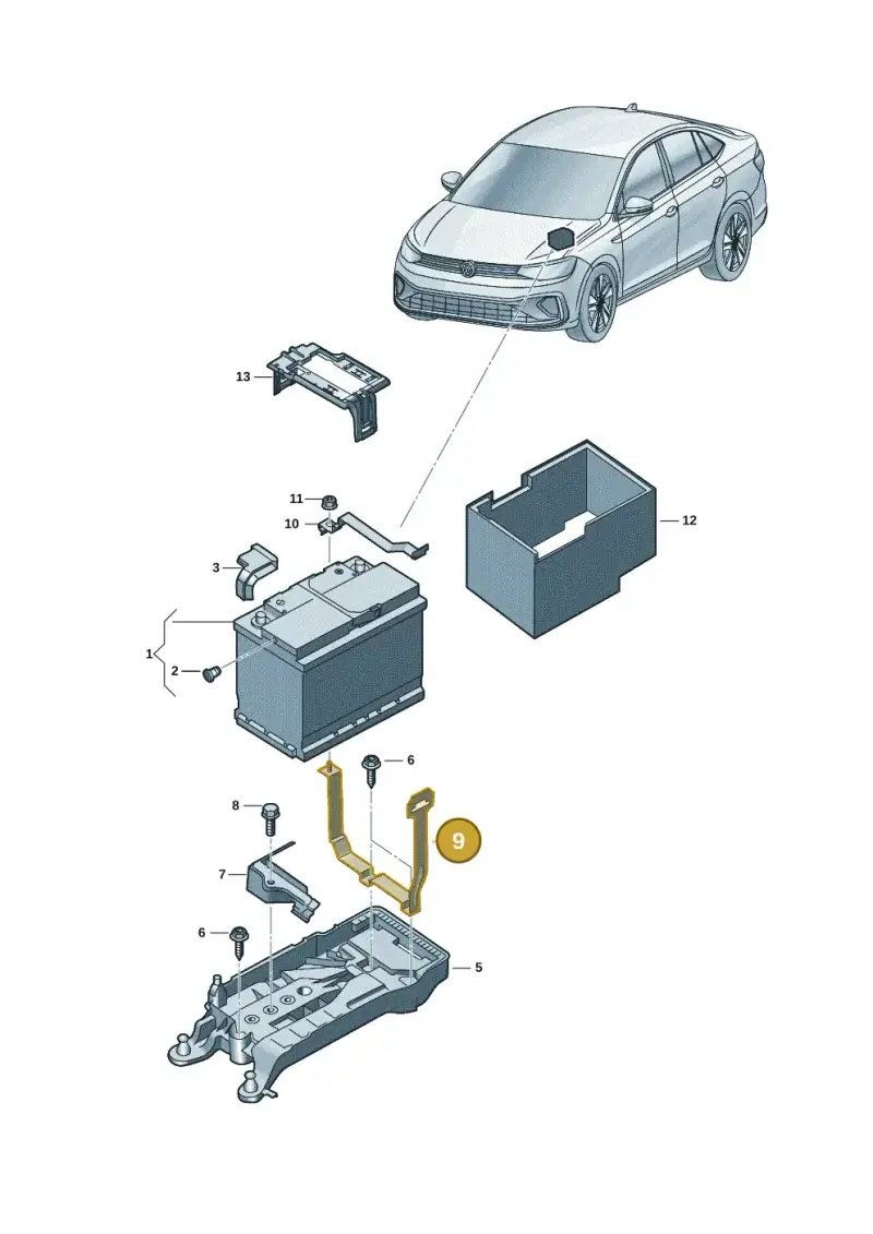 2Q0915343A — Volkswagen Virtus 1,0 (2022-) diagram 62a915000, position 9
