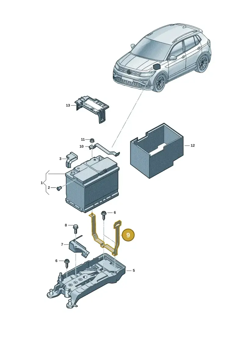2Q0915343A — Volkswagen Taigun 1.0 (2021-) diagram 62i915000, position 9