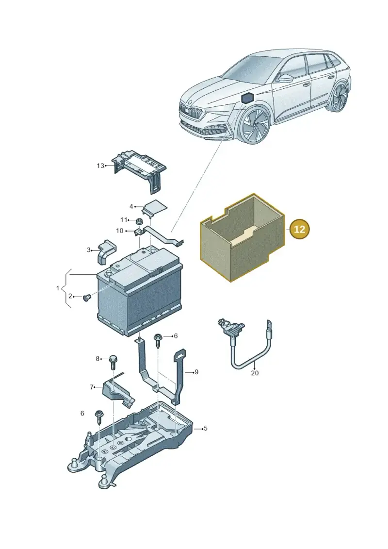 2Q0915418E — Skoda Kushaq (2021-) diagram 584915000, position 12