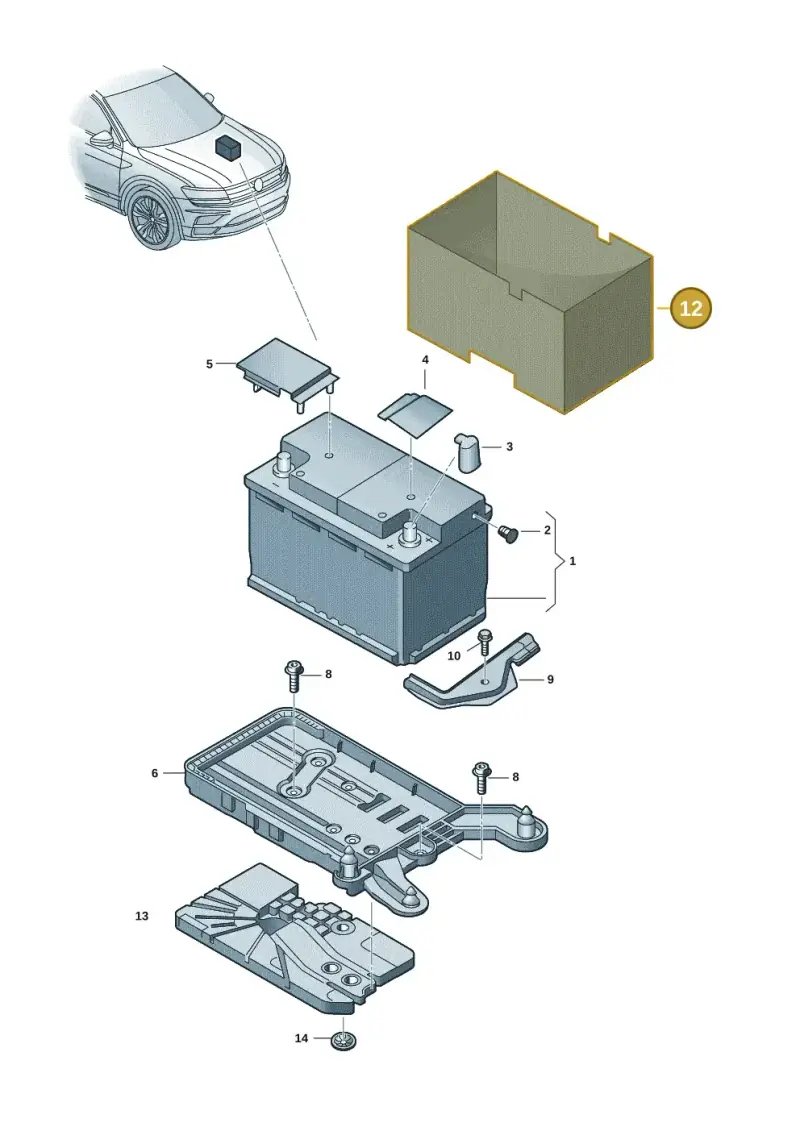 2Q0915418E — Volkswagen Tiguan 2.0 4Motion (2016-2024) diagram 884915005, position 12