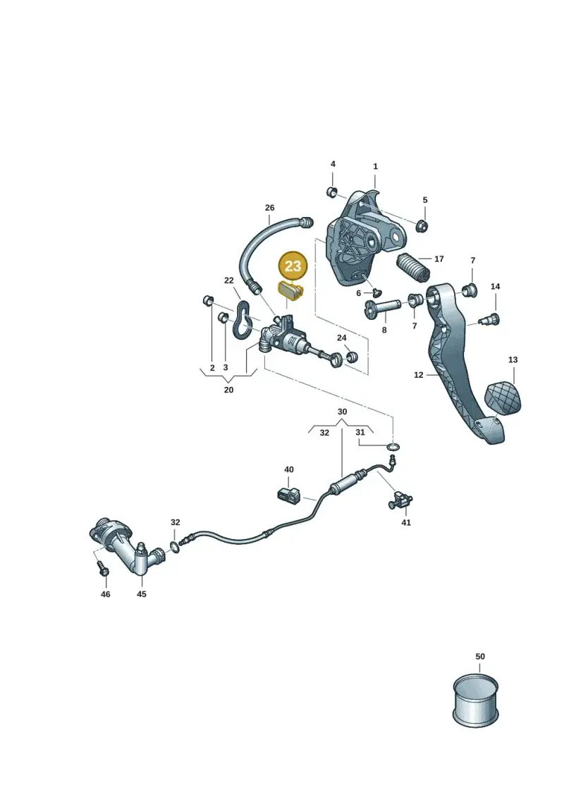 2Q0927810 — Volkswagen Taigo (2021-2024) diagram 2f0721000, position 23