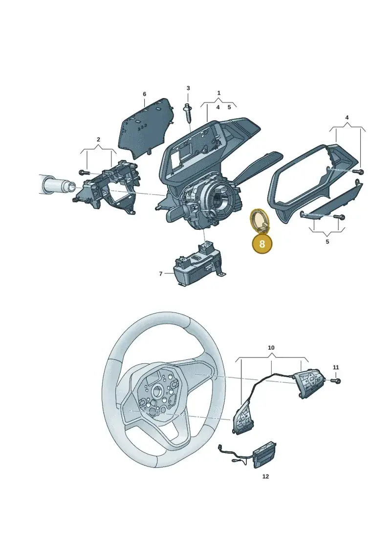 2Q0953254 — Volkswagen ID.3 Pro (2019-2024) diagram 10a953050, position 8
