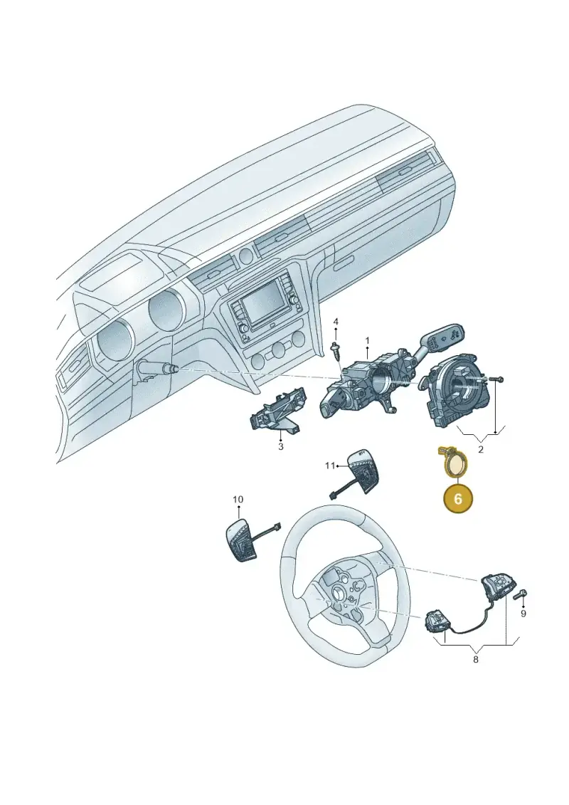 2Q0953254 — Volkswagen Arteon (2017-2023) diagram 793953500, position 6