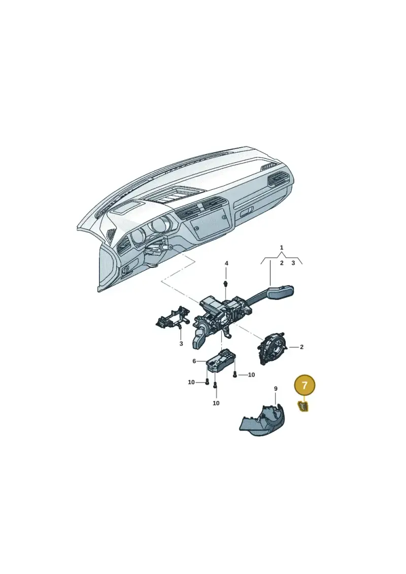 2Q0953254 — Volkswagen Tiguan 2.0 4Motion (2017-2024) diagram 833953057, position 7
