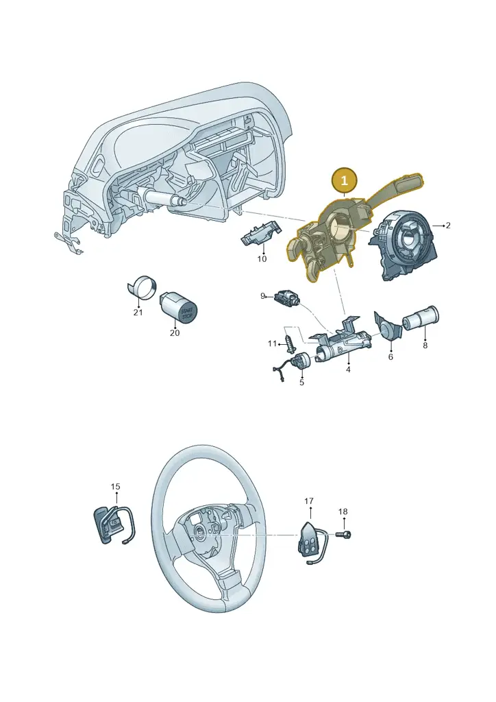 2Q0953513ACIGI — Skoda Kamiq (2019-2020) diagram 753953500, position 1