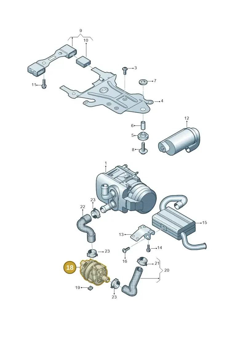 2Q0965567A — Volkswagen Multivan (2021-) diagram 7t0819660, position 18