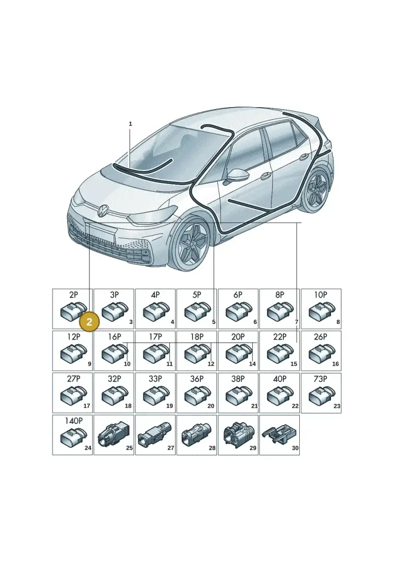 2Q0972702 — Volkswagen ID.3 (2019-2025) diagram 10a971090, position 2