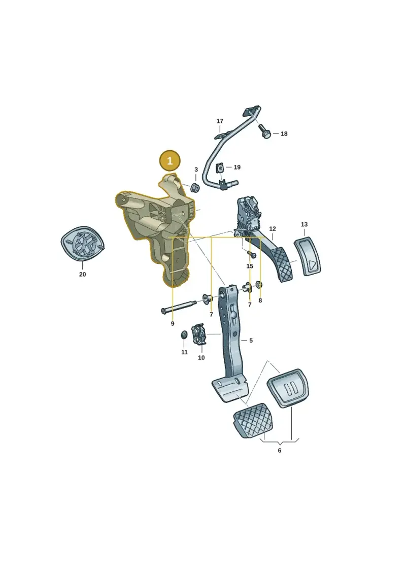 2Q1721115 — Volkswagen Taigo (2021-2024) diagram 2f0721500, position 1