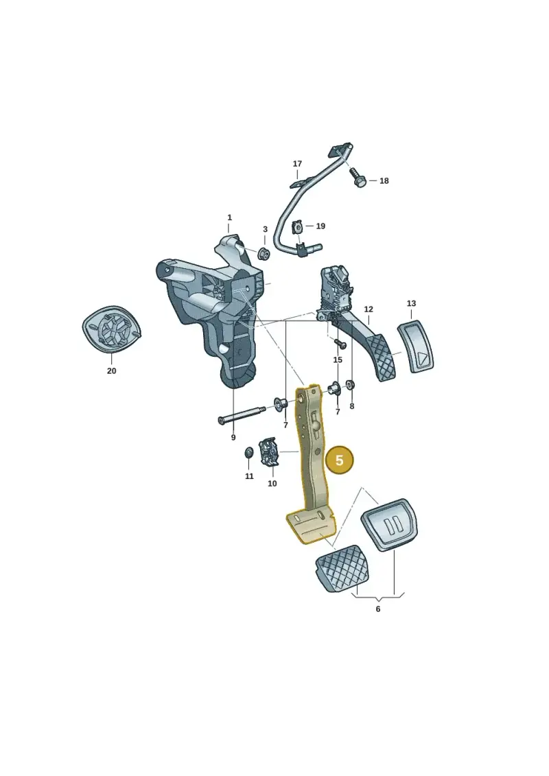 2Q1721142 — Volkswagen Taigo (2021-2024) diagram 2f0721500, position 5