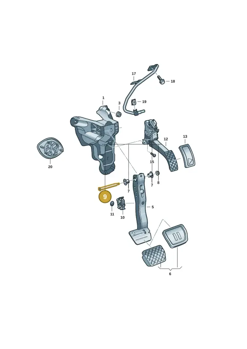 2Q1721170 — Volkswagen Taigo (2021-2024) diagram 2f0721500, position 9