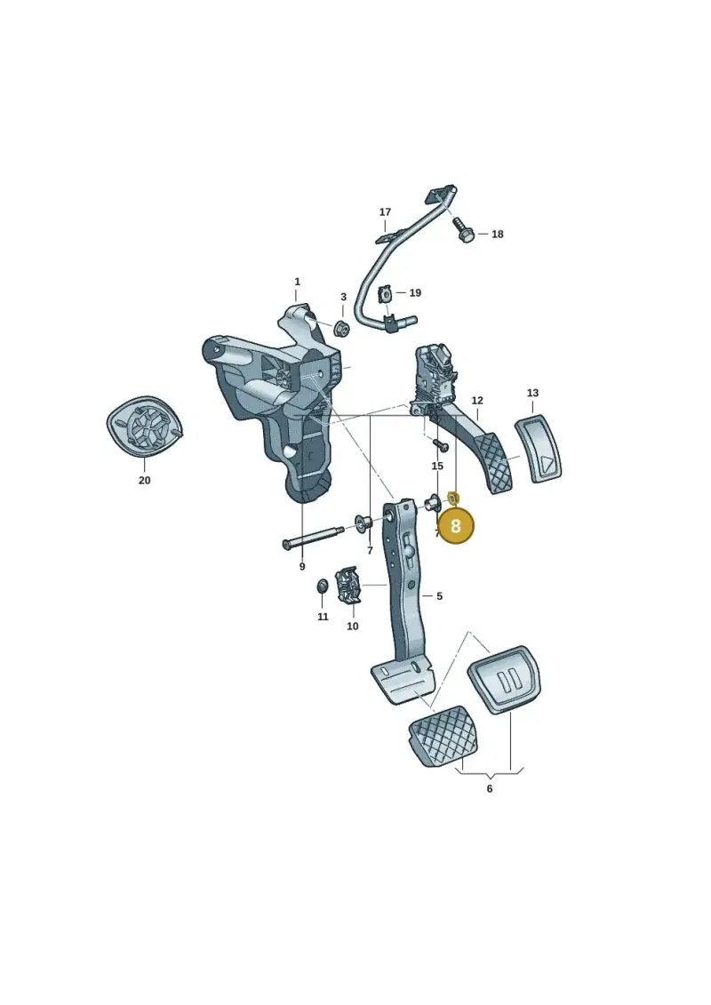 2Q1721325 — Volkswagen Taigo (2021-2024) diagram 2f0721500, position 8