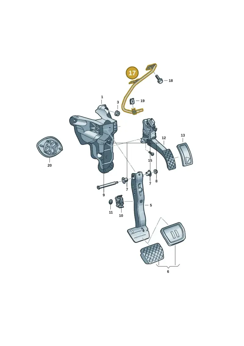 2Q1721913C — Volkswagen Taigo (2021-2024) diagram 2f0721500, position 17