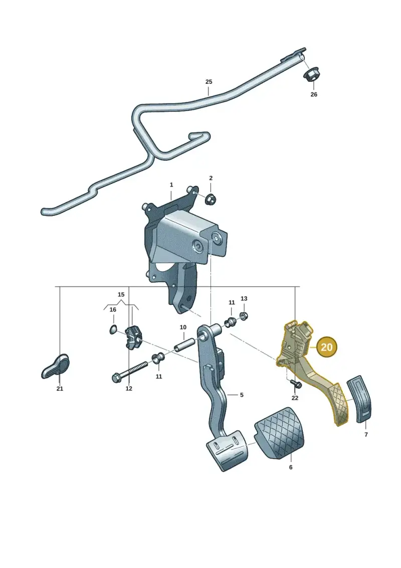 2Q1723503 — Volkswagen Virtus 1,0 (2022-) diagram 62i721600, position 20