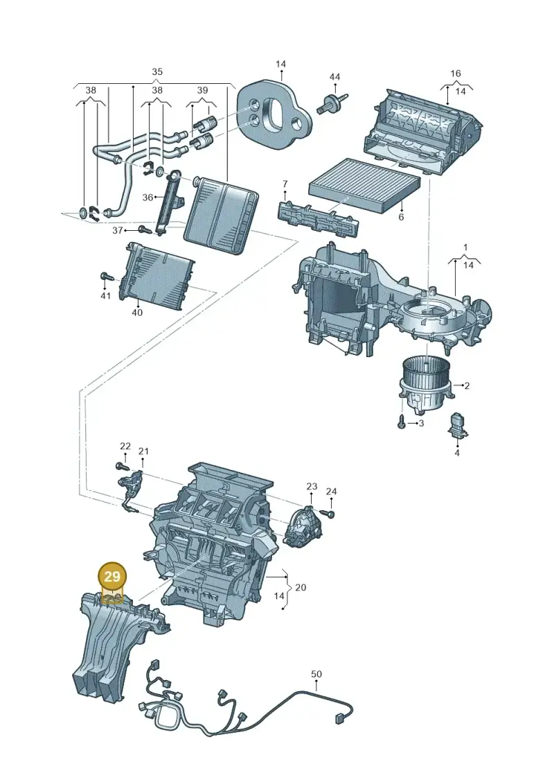 2Q1819381C — Volkswagen T-Cross 1,0 (2018-2024) diagram 587819100, position 29