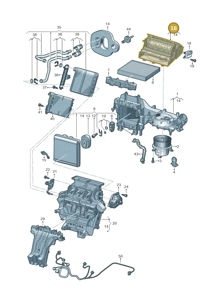 2Q1898304D — Volkswagen T-Cross 1,0 (2018-2024) diagram 587820100, position 16