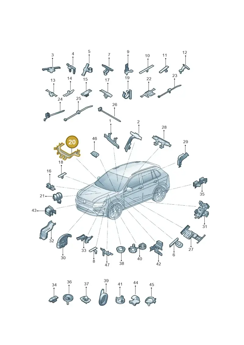 2Q1971815 — Volkswagen Lavida XR (2023-) diagram 574971830, position 20