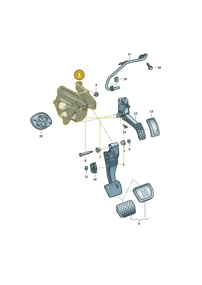 2Q2721117 — Volkswagen Taigo (2021-2024) diagram 2f0721600, position 1