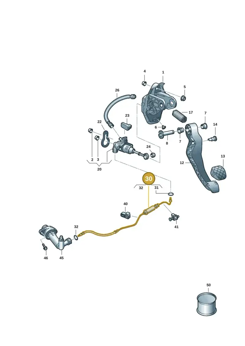 2Q2721465J — Volkswagen Taigo (2021-2024) diagram 2f0721000, position 30