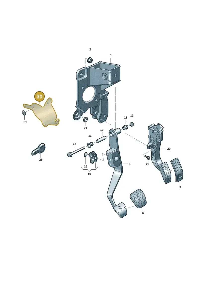 2Q2721615 — Volkswagen Virtus 1,0 (2022-) diagram 62i721700, position 30