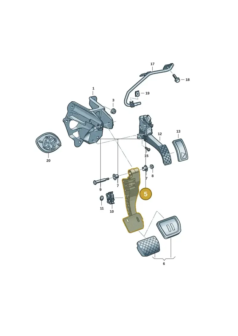 2Q2723142 — Volkswagen Taigo (2021-2024) diagram 2f0721600, position 5