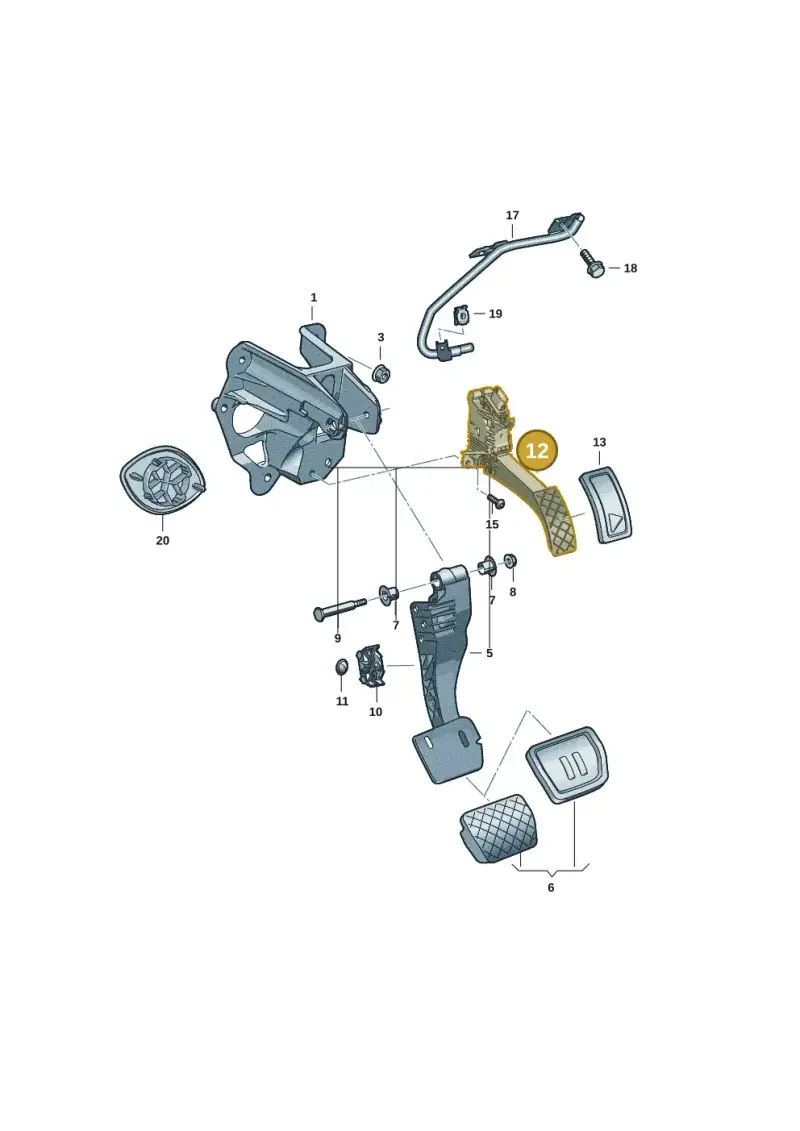 2Q2723503A — Volkswagen Taigo (2021-2024) diagram 2f0721600, position 12