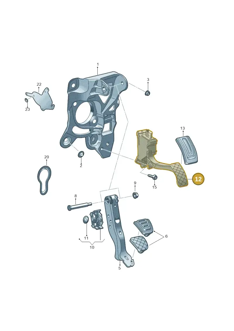 2Q2723503A — Volkswagen T-Cross 1,0 (2018-2024) diagram 837721700, position 12