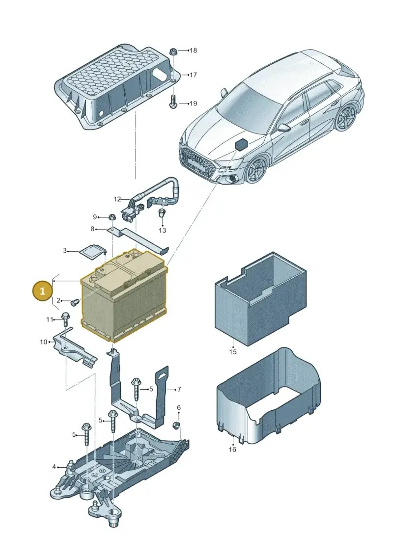 2QB915089J — Audi A3 Sportback (2019-2025) diagram 596915000, position 1