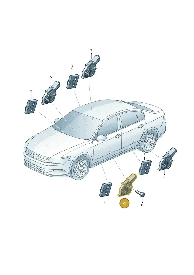 2QD959405B — Volkswagen New Lavida (2018-2023) diagram 793959100, position 4