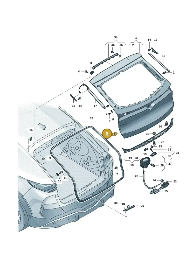2SD827499 — Volkswagen ID.UNYX (2024-) diagram 20h827000, position 6