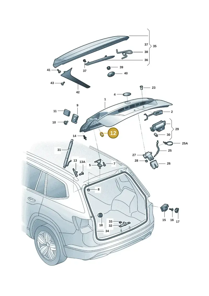 2SD827499 — Volkswagen Teramont (2021-2023) diagram 3ch827000, position 12