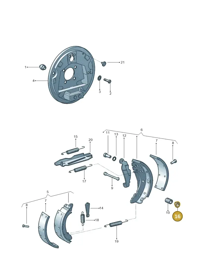 3056097091 — Volkswagen Parati (2010-) diagram 303609200, position 16