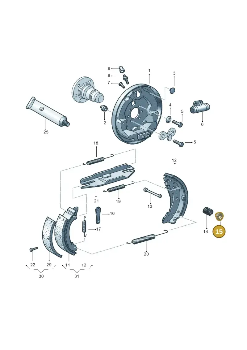 3056097091 — Volkswagen FOX                    04> (2003-) diagram 542609020, position 15