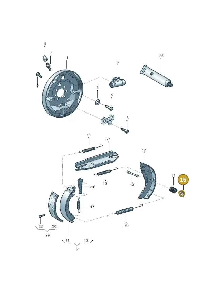3056097091 — Volkswagen Gol 1.6 (2012-) diagram 553609200, position 15