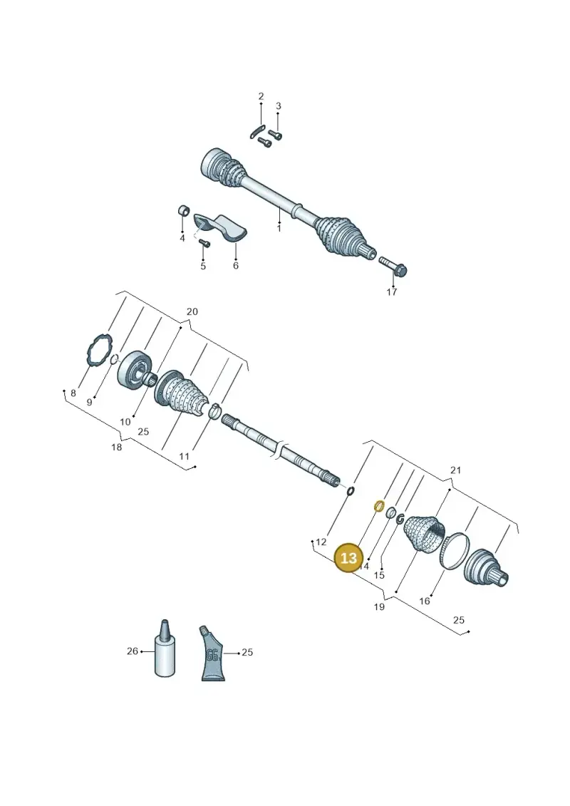 321407287 — Volkswagen Jetta (2014-2017) diagram 409407260, position 13