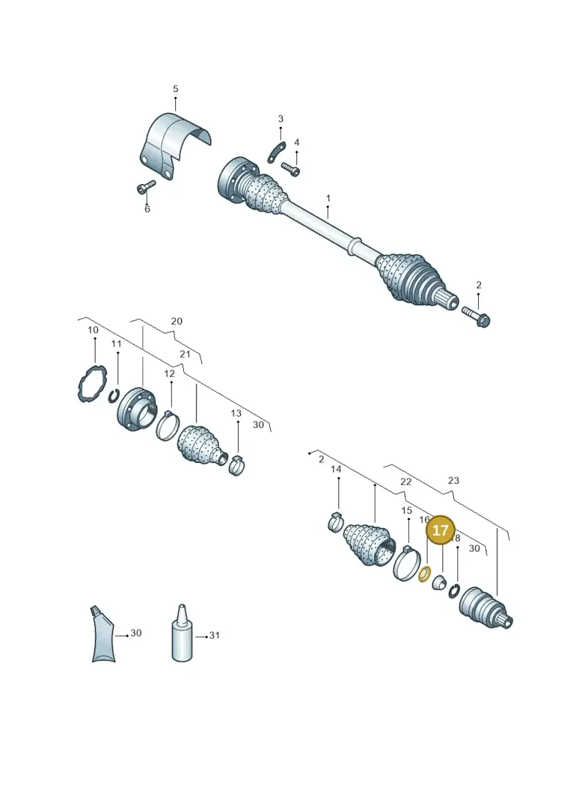 321407295A — Volkswagen Beetle (2016-2019) diagram 658407220, position 17