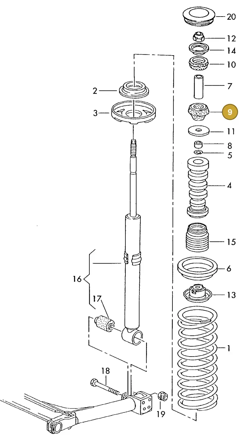 321512333 — Volkswagen SANTANA 3000       "CN"04> (2004-) diagram 413511100, position 9