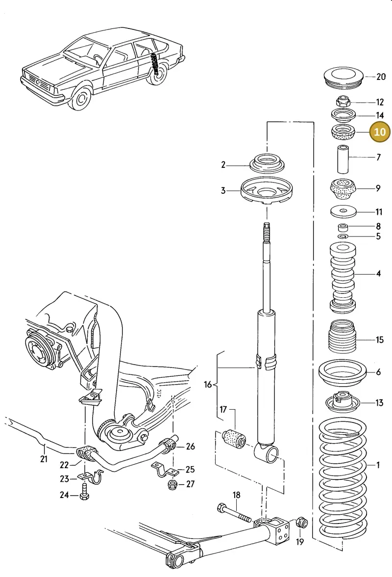321512335 — Volkswagen Quantum (1981-1984) diagram 002078000, position 10