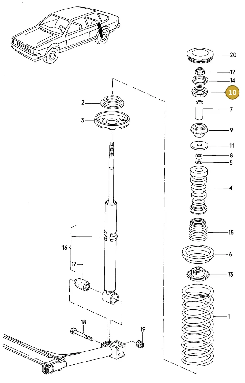 321512335 — Volkswagen PASSAT,-VARIANT/2      81 (1980-1981) diagram 018078000, position 10