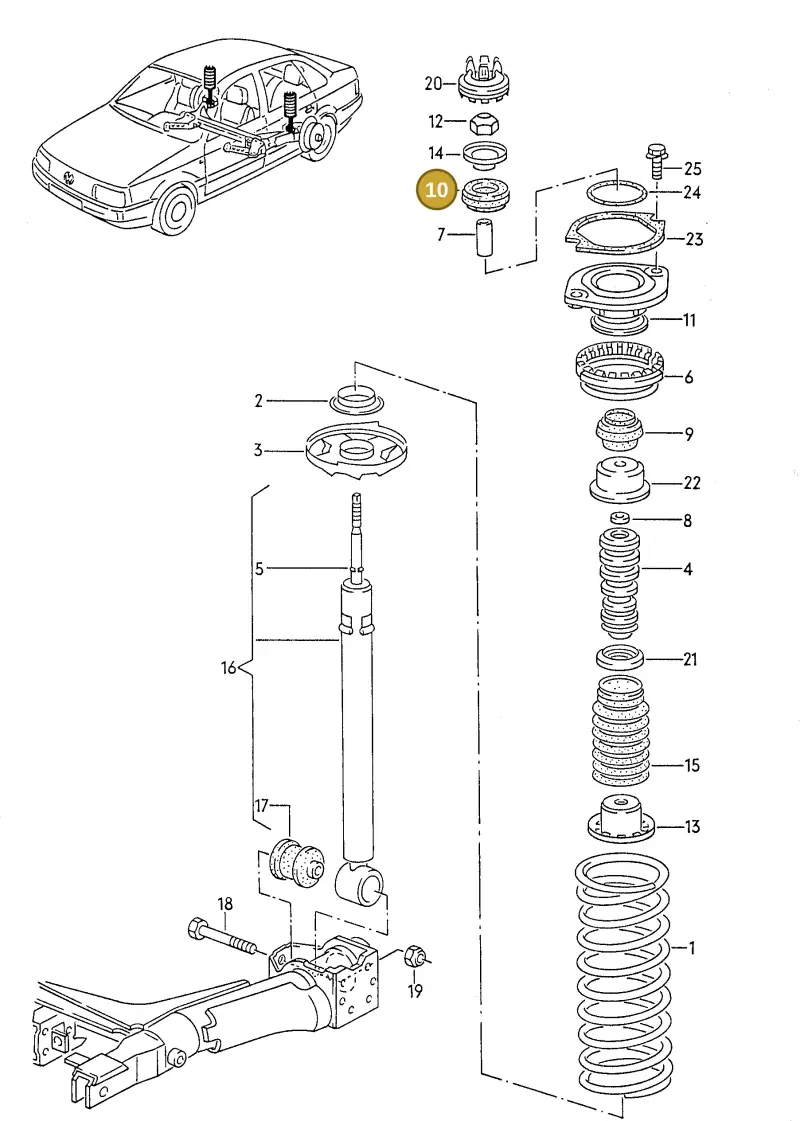 321512335 — Volkswagen Passat (1991-1993) diagram 084078000, position 10