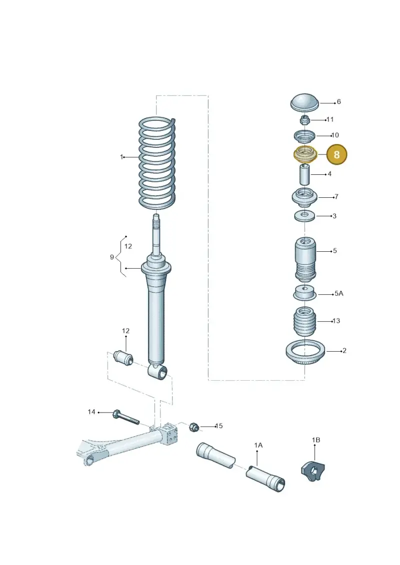 321512335 — Volkswagen Gol 1.6 (2012-) diagram 303511100, position 8